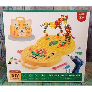 Screw Puzzle Suitcase Educational Toy Set for‎ Kids Ages 3+